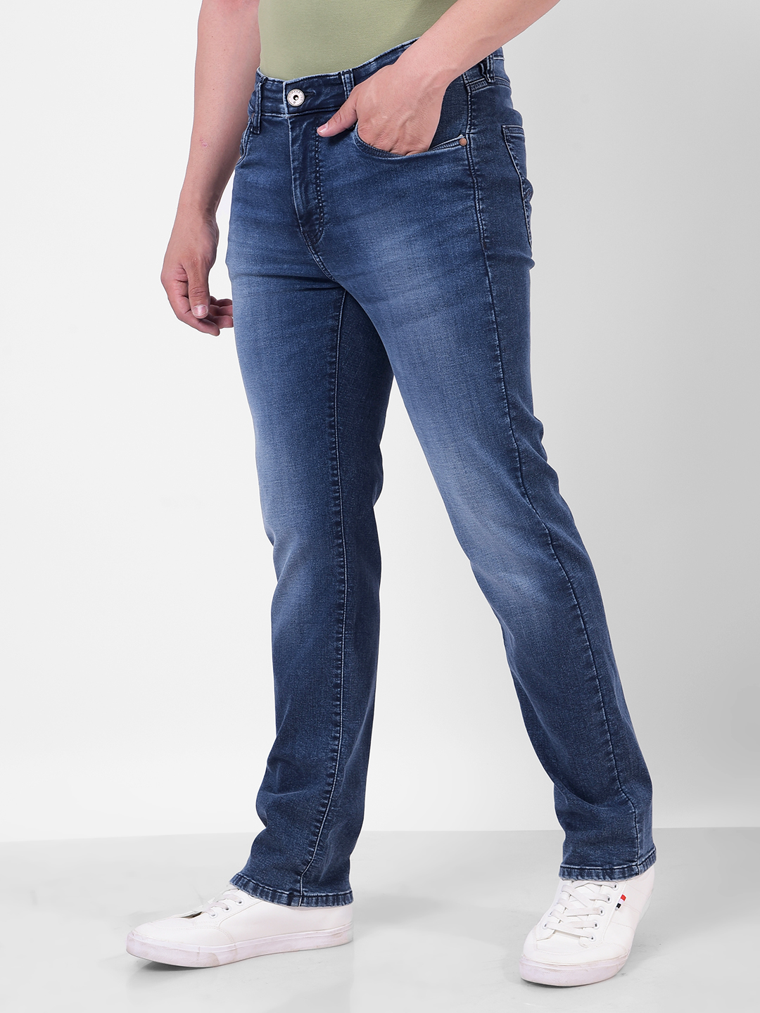 Numero Uno Men Solid Blue Jeans